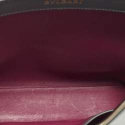 Pre Owned حقيبة كتف بلغاري جلد سحلية رمادي وكريمي