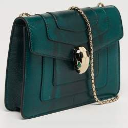 Pre Owned حقيبة كروس بودي بلغاري سيربنتي فوريفر جلد كارونغ صغير