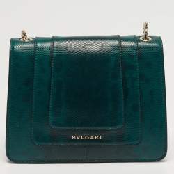 Pre Owned حقيبة كروس بودي بلغاري سيربنتي فوريفر جلد كارونغ صغير