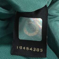 Pre Owned حقيبة كلاتش بلغاري جلد بايثون ذهبي لأحمر الشفاه