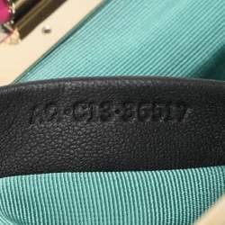 Pre Owned حقيبة كلاتش بلغاري جلد بايثون ذهبي لأحمر الشفاه