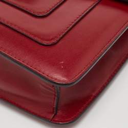 مملوكة مسبقًا حقيبة كتف بلغاري سيربينتي فوريفر صغيرة جلد برغندي سلسلة