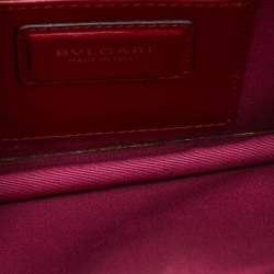 مملوكة مسبقًا حقيبة كتف بلغاري سيربينتي فوريفر صغيرة جلد برغندي سلسلة