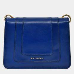 مملوكة مسبقًا Bvlgari Blue Leather Serpenti Forever Small Crossbody Bag