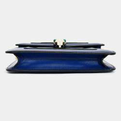 مملوكة مسبقًا Bvlgari Blue Leather Serpenti Forever Small Crossbody Bag