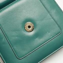 Pre Owned حقيبة يد علوية بلغاري سير بنتي فوريفر جلد أخضر