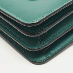 Pre Owned حقيبة يد علوية بلغاري سيربنتي فوريفر جلد أخضر