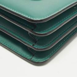 Pre Owned حقيبة يد علوية بلغاري سيربنتي فوريفر جلد أخضر