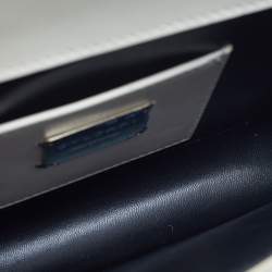 Pre Owned Bvlgari Serpenti Forever Million Chain Small White/Gold Leather Crossbody Bag