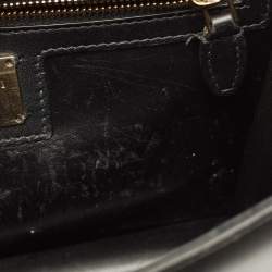 Pre Owned Bvlgari Serpenti Forever Diamond Blast Black Leather Shoulder Bag