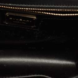 Pre Owned Bvlgari Serpenti Forever Diamond Blast Black Leather Shoulder Bag