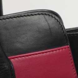 Pre Owned Bvlgari Alba Pink/Black Leather Tote