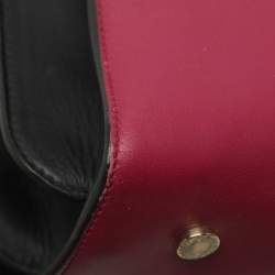 Pre Owned Bvlgari Alba Pink/Black Leather Tote