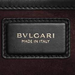 Pre Owned Bvlgari Alba Pink/Black Leather Tote