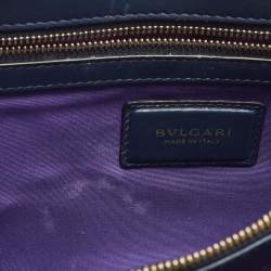 Pre Owned Bvlgari Serpenti Forever Large Navy Blue Leather Shoulder Bag
