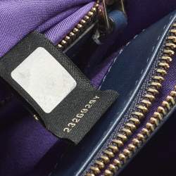 Pre Owned Bvlgari Serpenti Forever Large Navy Blue Leather Shoulder Bag