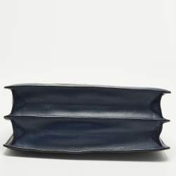 Pre Owned Bvlgari Serpenti Forever Large Navy Blue Leather Shoulder Bag