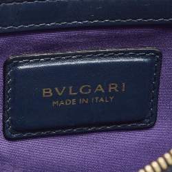Pre Owned Bvlgari Serpenti Forever Large Navy Blue Leather Shoulder Bag
