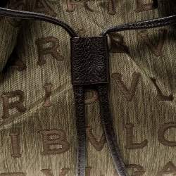 Bvlgari Multicolor Fabric and Suede Signature Tote