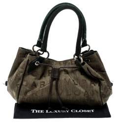 Bvlgari Multicolor Fabric and Suede Signature Tote