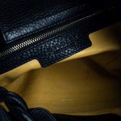 Pre Owned Bvlgari Black Leather Twistino Tina Shopper Tote