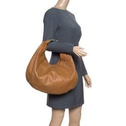 Pre Owned Bvlgari Brown Leather Hobo