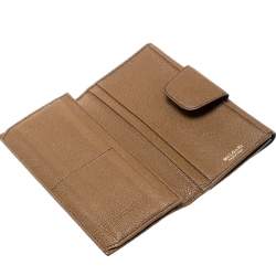 Bvlgari Brown Leather Trifold Wallet