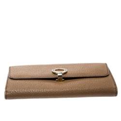 Bvlgari Brown Leather Trifold Wallet
