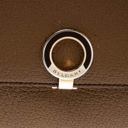 Bvlgari Brown Leather Trifold Wallet