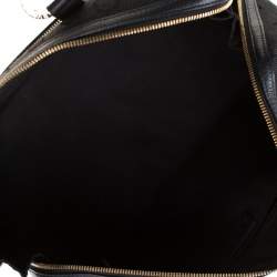 Bvlgari Black Logo Canvas Satchel