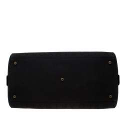 Bvlgari Black Logo Canvas Satchel