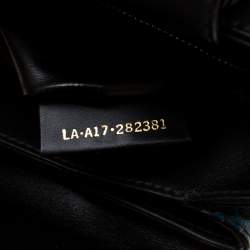 Bvlgari Blue Python Leather Serpenti Viper Top Handle Bag
