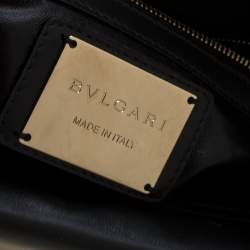 Bvlgari Blue Python Leather Serpenti Viper Top Handle Bag