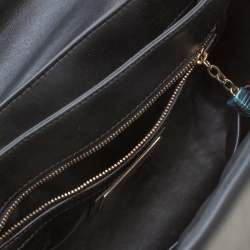 Bvlgari Blue Python Leather Serpenti Viper Top Handle Bag