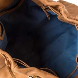 Pre Owned Bvlgari Beige Leather Bonton Tote