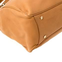 Pre Owned Bvlgari Beige Leather Bonton Tote