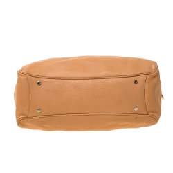 Pre Owned Bvlgari Beige Leather Bonton Tote