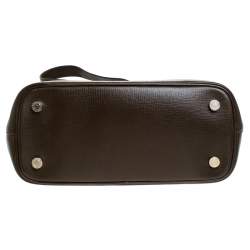 Bvlgari Olive Green Leather Isabella Rossellini Top Handle Bag