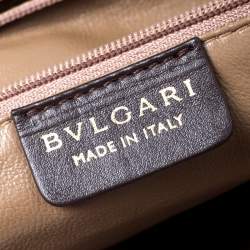 Pre Owned Bvlgari Dark Brown Leather Leoni Satchel