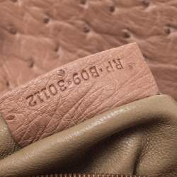 Pre Owned Bvlgari Tan Ostrich Leather Twistino Tina Satchel 