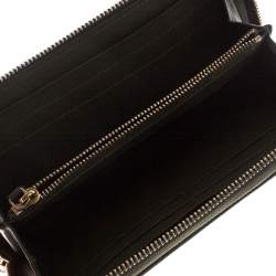 Bvlgari Green Leather Zip Around Wallet