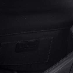 Bvlgari Black Satin Leoni Flap Clutch