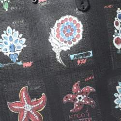 Bvlgari Black Printed Canvas Tote