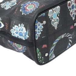 Bvlgari Black Printed Canvas Tote