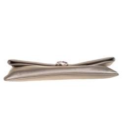 Bvlgari Beige Satin Monete Clutch