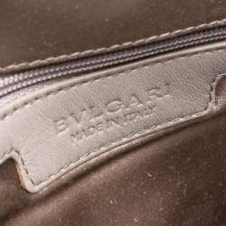 Bvlgari Beige Satin Monete Clutch