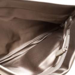 Bvlgari Beige Satin Monete Clutch