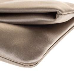 Bvlgari Beige Satin Monete Clutch