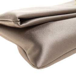 Bvlgari Beige Satin Monete Clutch