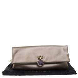 Bvlgari Beige Satin Monete Clutch